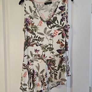 Ivanka Trump White Floral Tank Top